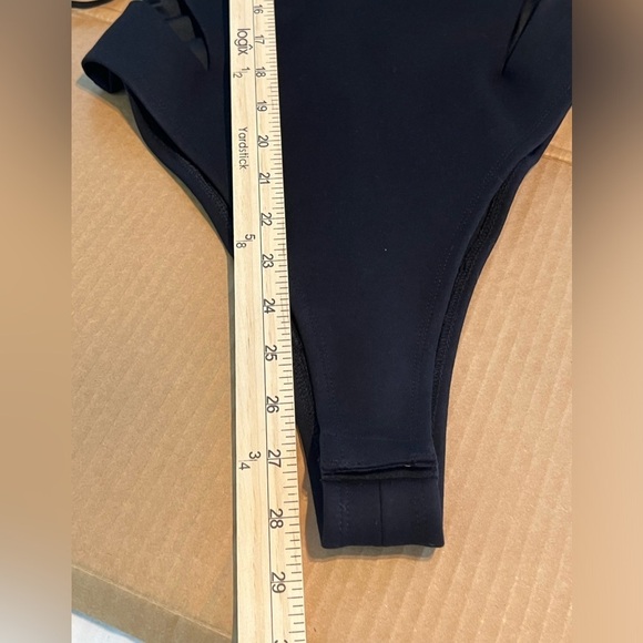 ATOIR BIANCA BODY SUIT BLACK SZ 2 STRETCHY SCUBA TYPE FABRIC SIDE CUTOUTS - Picture 9 of 10